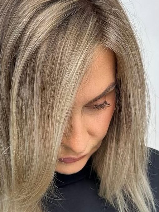 Fresh blonde balayage after the colour appointment